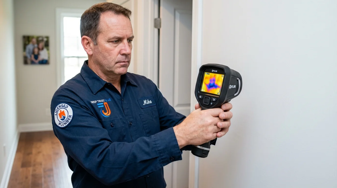 Thermal imaging leak detection by Johns Plumbing LLC in Palmer